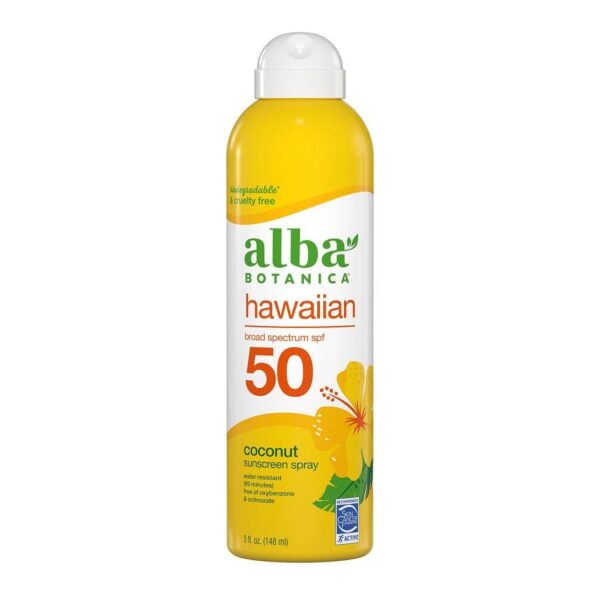 Alba Botanica Hawaiian Coconut Clear Sunscreen Spray SPF 50 5 fl. oz.